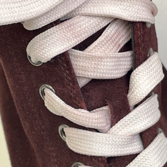Rag & Bone High Top Sneakers Womens Size 39 (US 8.5 ) Burgundy Merlot Suede